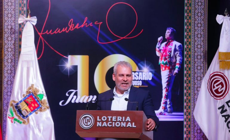 Juan Gabriel, el amor eterno de México en la Lotería Nacional: Bedolla.