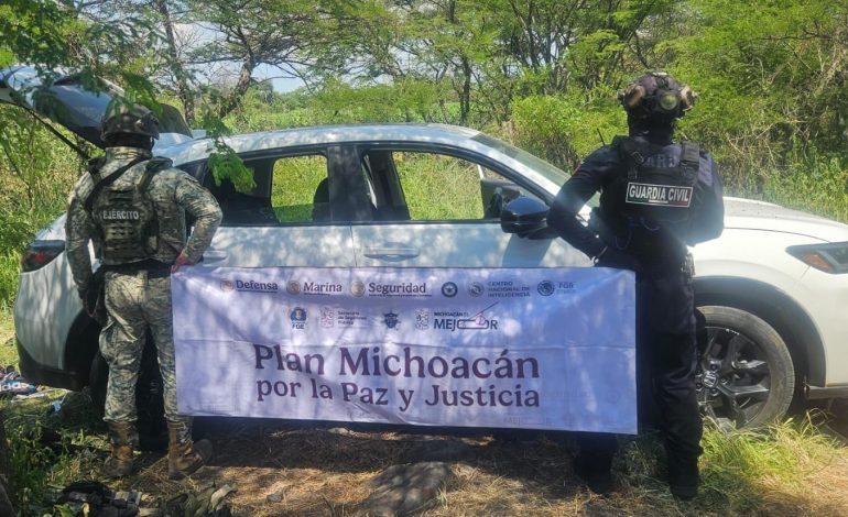 Reforzamiento de la seguridad en región La Piedad deja aseguramiento de vehículos y equipo táctico.