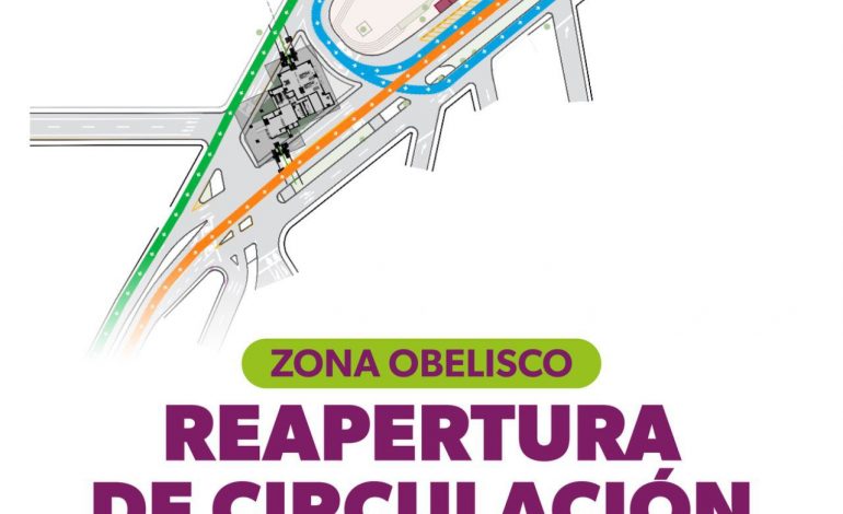 A partir del lunes 31 de agosto restablecerá la circulación habitual en la zona del Obelisco.
