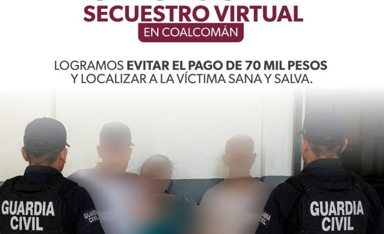 Localiza SSP a víctima de secuestro virtual en Coalcomán; evita pago de 70 mil pesos.