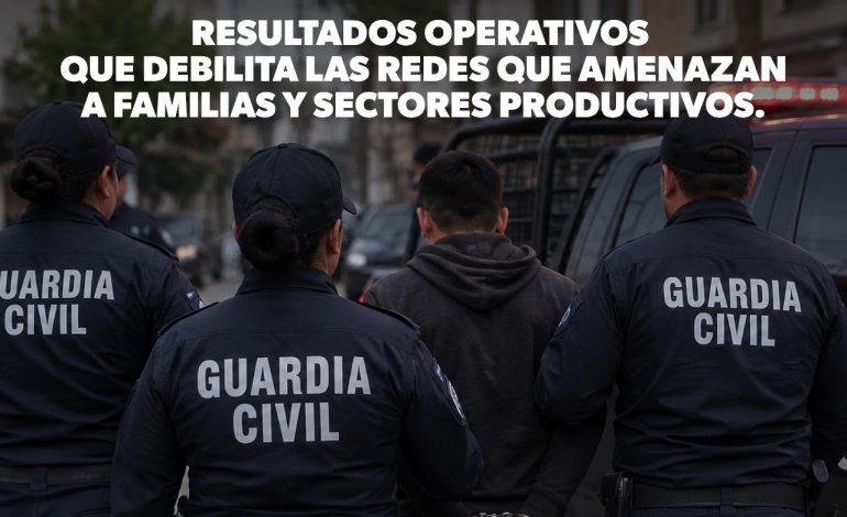 Estrategia “Cancela la Extorsión” logra la detención de 52 personas en 2026.
