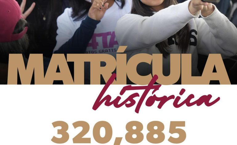 Michoacán alcanza matrícula histórica con más de 320 mil estudiantes en prepa y universidad.