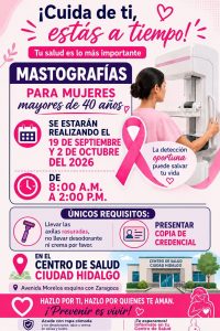 En el Centro de Salud se realizará mastografías