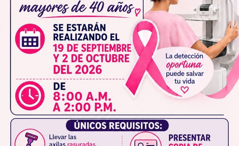 En el Centro de Salud se realizará mastografías