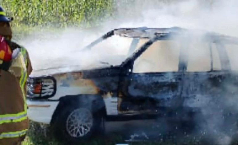 Hallan vehículo quemado a la orilla de la carretera en Purépero