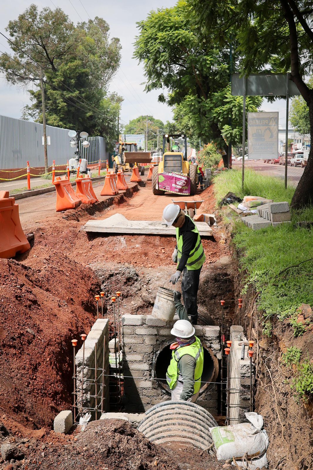 Con las obras del Morebús, se modernizan tuberías y alcantarillas en Morelia