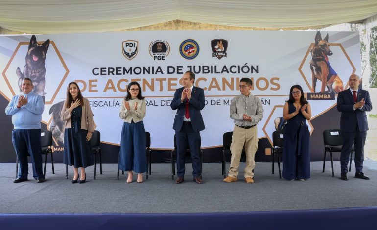 Encabeza Israel Vega Rodríguez Ceremonia de Jubilación de Agentes Caninos