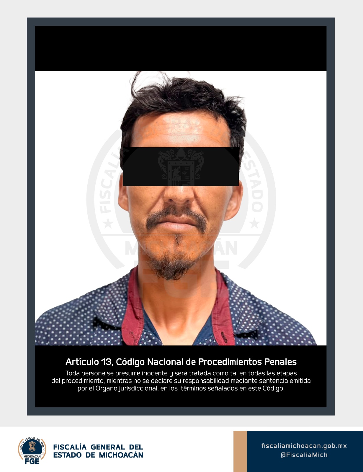 FGE y SIE detienen en Jacona a “La Goma”; contaba con 12 órdenes de aprehensión vigentes