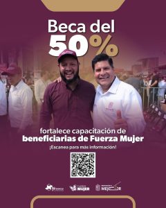 Beneficiarias de Fuerza Mujer tendrán beca del 50 % en cursos del Icatmi