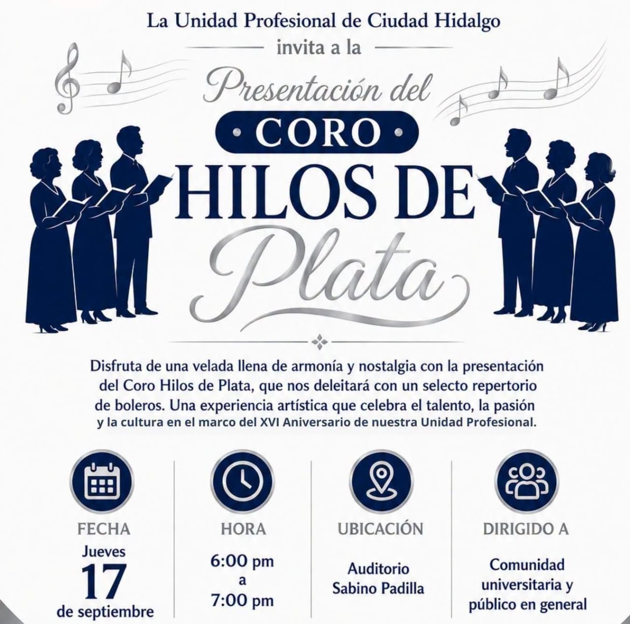 El grupo coral «Hilos de Plata» se presentará en el aniversario de la Unidad Profesional