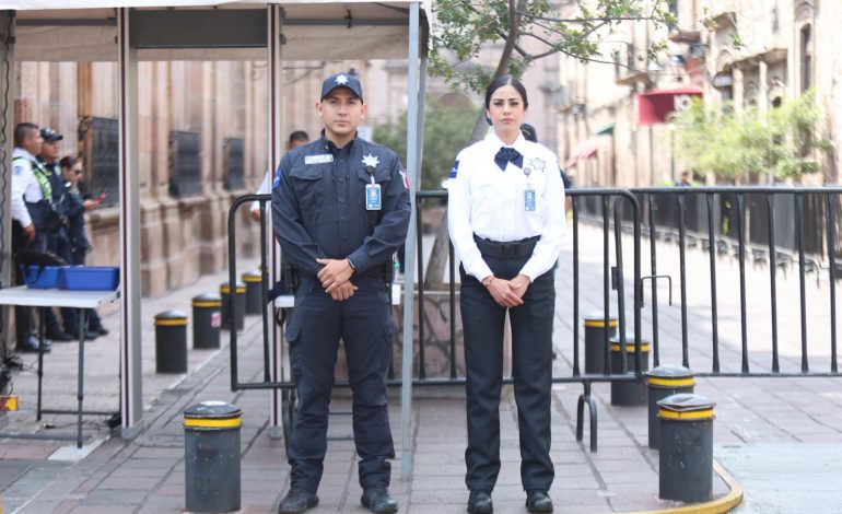 Mantendrán vigilancia elementos de la Policía Auxiliar durante el Grito de Independencia
