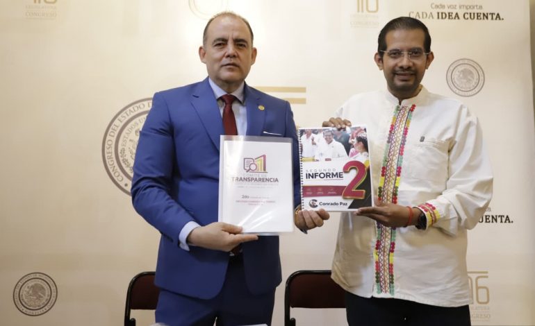 Conrado Paz hace entrega de su Segundo Informe de Actividades Legislativas