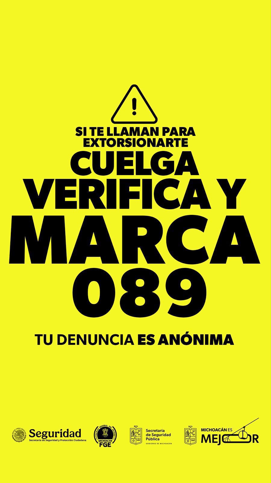 Extorsión en Michoacán se castiga con penas de 15 a 25 años de prisión: SSP