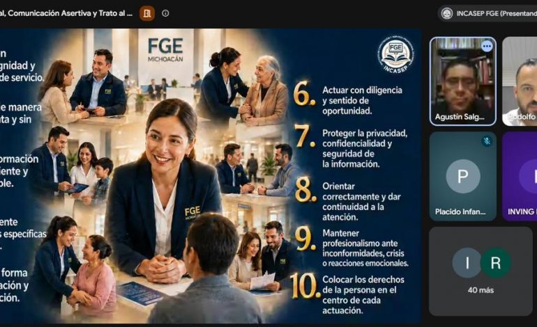 Comunicación asertiva y atención digna, pilares para la excelencia del servicio en la FGE