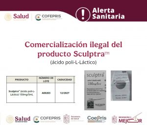 Cofepris alerta sobre la comercialización ilegal del producto Sculptra
