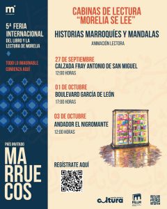 Llegan las historias marroquíes y mandalas a las Cabinas de Lectura de Morelia