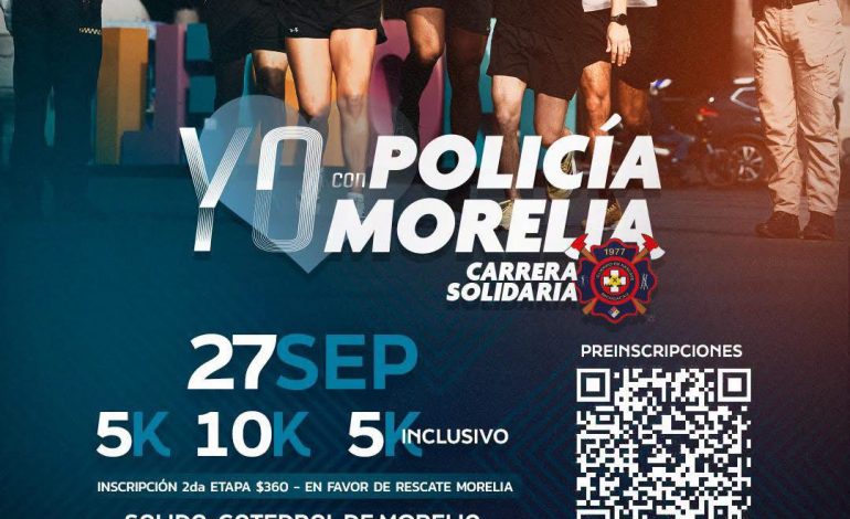 Policía de Morelia anuncia fecha para entrega de kits de carrera atlética