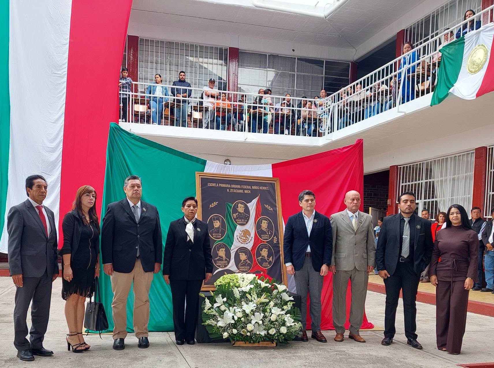 Conmemora Zitácuaro el 179 Aniversario de la Gesta Heroica de los Niños Héroes con solemne acto cívico