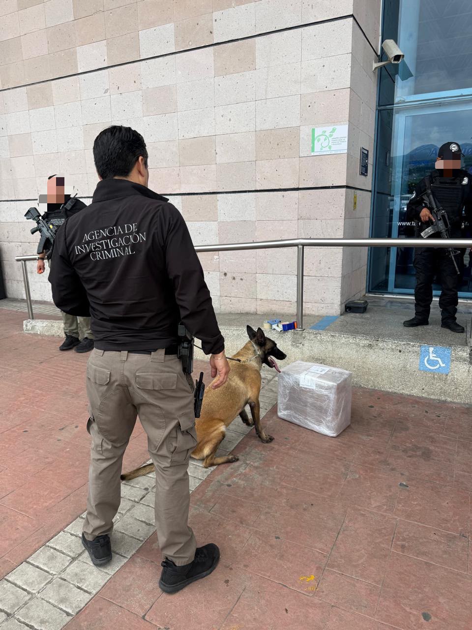 Autoridades federales aseguran presunta droga en terminal de autobuses de Morelia.