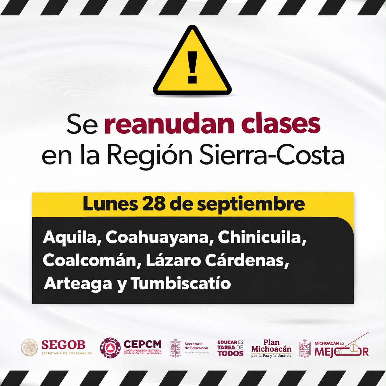 Este lunes se reanudan clases en la región Sierra-Costa de Michoacán: SEE.