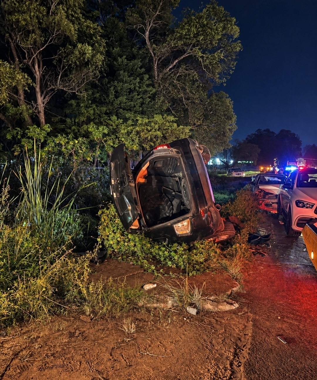 Choque múltiple en la México–Nogales, en Cd. Hidalgo, deja cuatro personas lesionadas; una fue hospitalizada