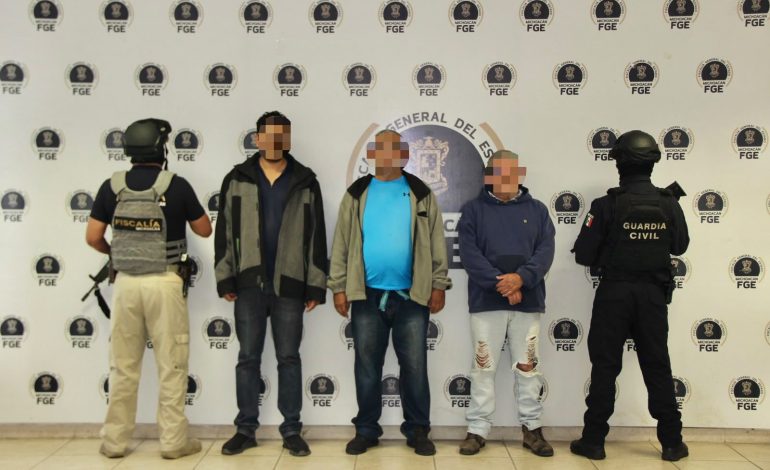 FGE detiene a tres personas por extorsión agravada a transportistas en Morelia