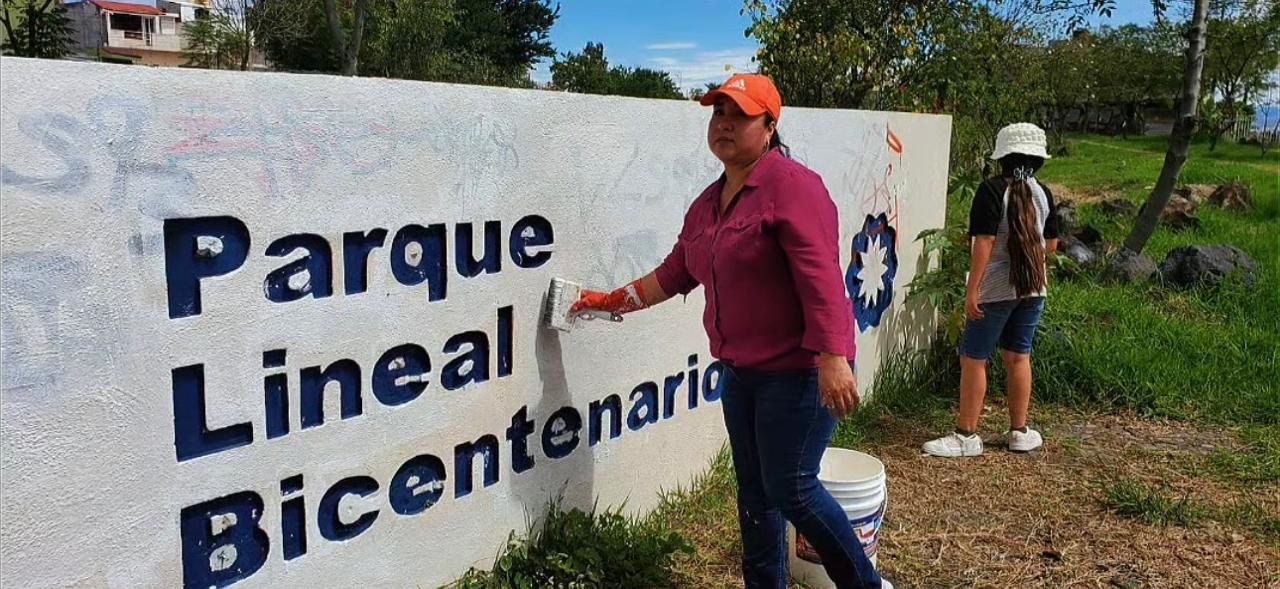 SOCIEDAD CIVIL ORGANIZADA  PRESENTE EN EL PARQUE LINEAL BICENTENARIO CON FAENA AMBIENTAL