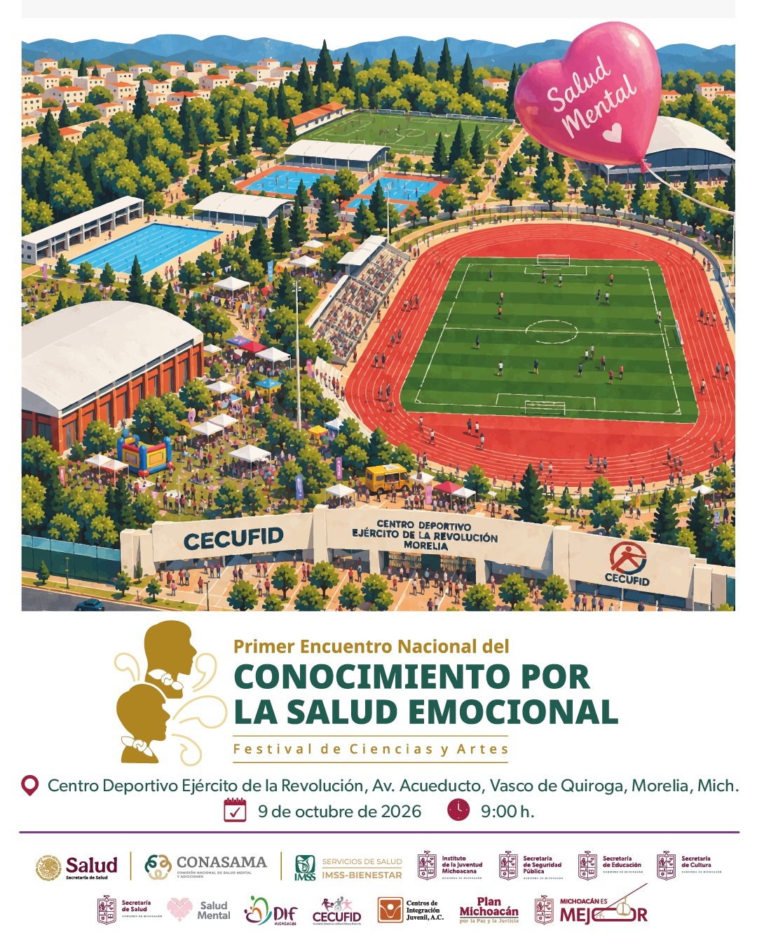 Salud mental, arte y deporte se unen en la jornada comunitaria en Morelia
