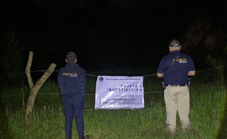 Realiza FGE cateo en predio de Caltzontzin por posibles delitos contra el ambiente