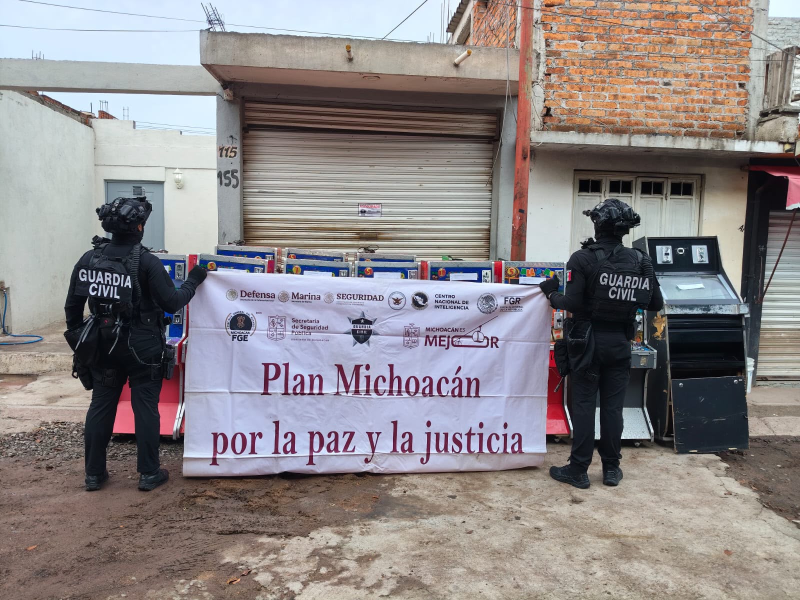 Desmantelan red de financiamiento criminal con decomiso de 97 máquinas tragamonedas en La Piedad