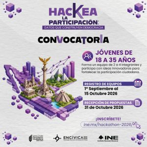 A una semana del cierre del registro, el INE invita a juventudes a participar en hackathon sobre democracia y ciencia de datos