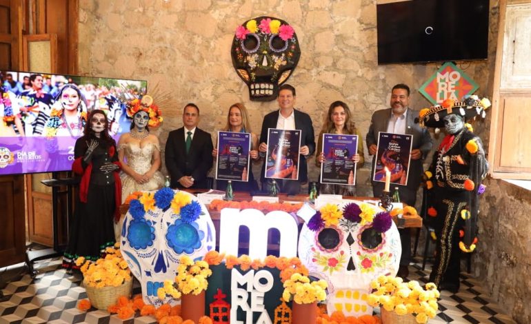 Presenta Alfonso Martínez Alcázar cartelera de Día de Muertos en Morelia