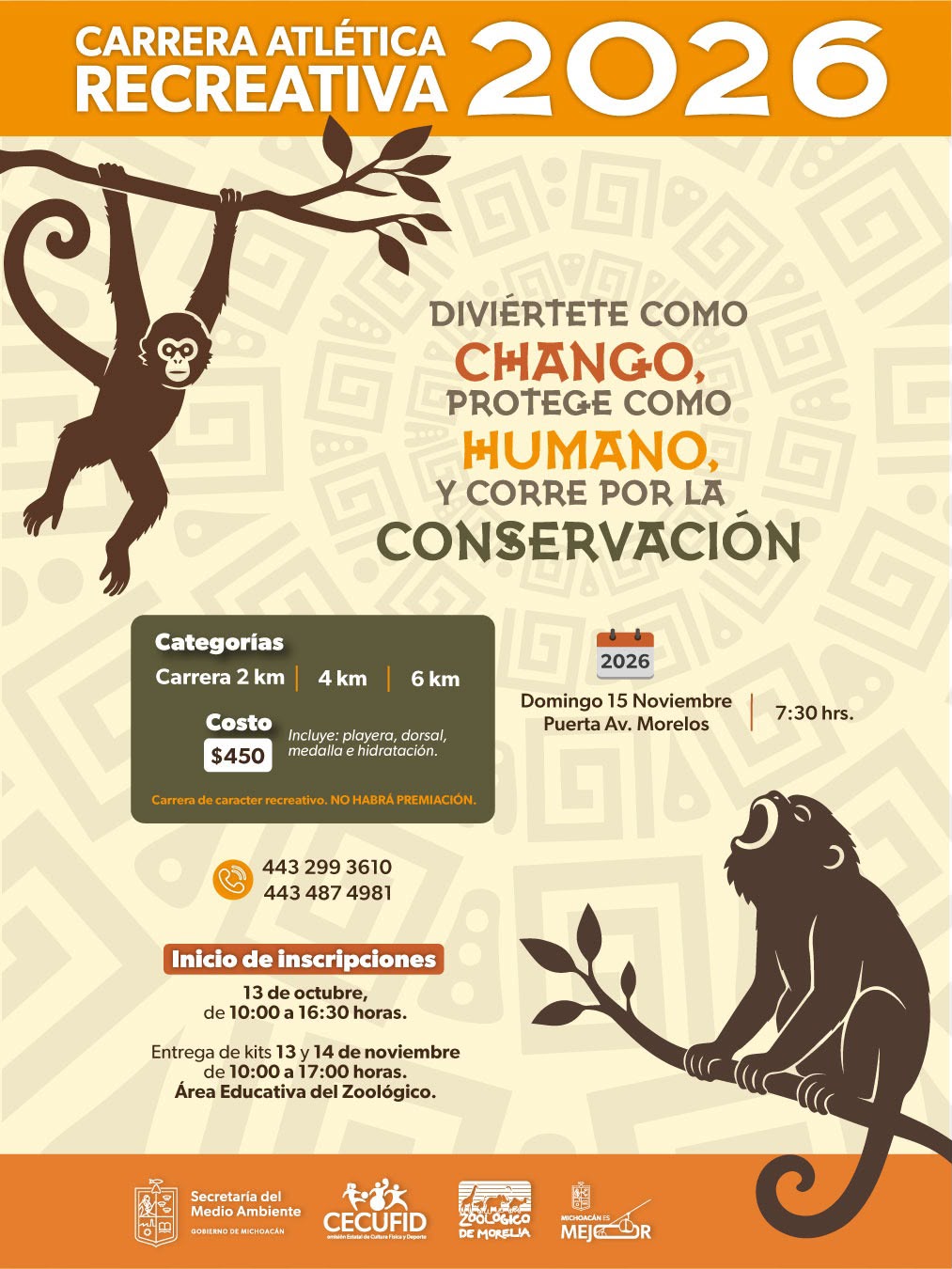 ¡Corre por la conservación! Llega la Carrera Atlética del Zoológico de Morelia