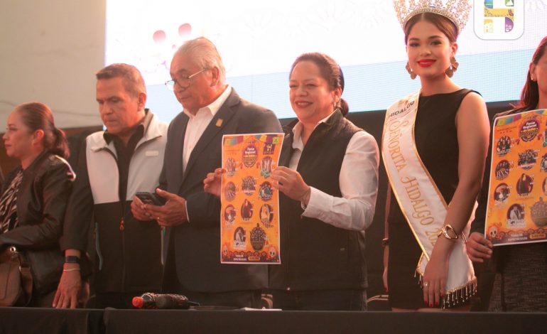 Jeovana Alcántar presenta la cartelera de la Feria de Todos los Santos Ciudad Hidalgo 2026