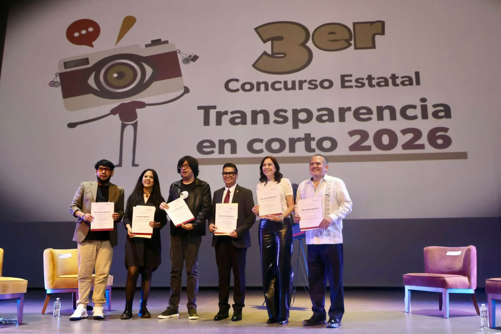 Premian a ganadores del 3er Concurso Estatal “Transparencia en Corto 2026”