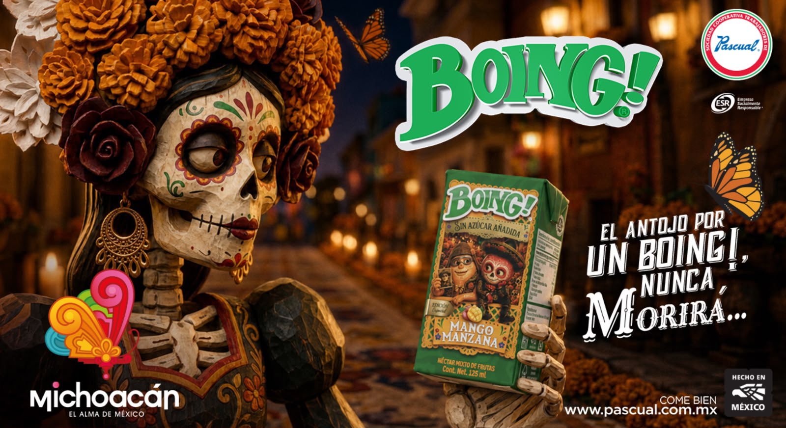 La Noche de Muertos en Michoacán vestirá los productos Boing en todo México