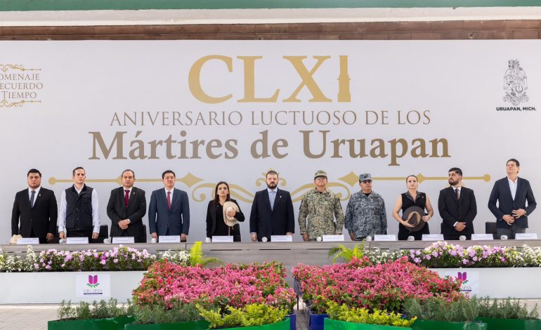 Encabeza Raúl Zepeda ceremonia por el 161 aniversario luctuoso de los Mártires de Uruapan