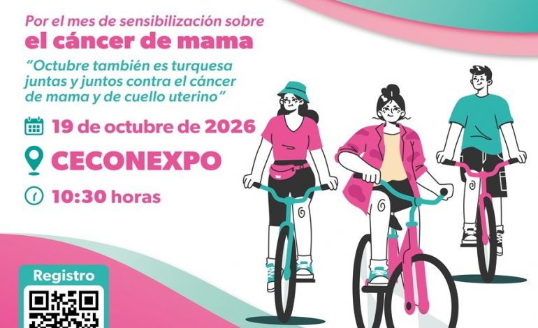 Promueve SSM detección de cáncer de mama con rodada y Feria de Salud en Morelia