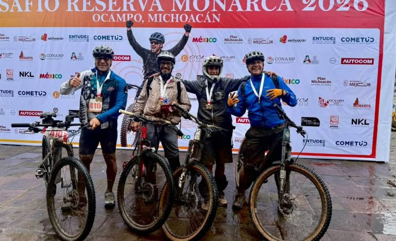 Más de 300 ciclistas participaron en el Desafío Monarca 2026 en Ocampo