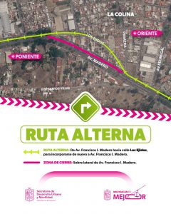 Continúa construcción de carril confinado del Morebús; Sedum implementa rutas alternas