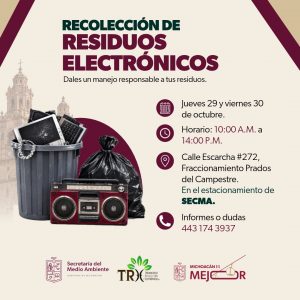 Habrá jornada de recolección de aparatos electrónicos en Morelia