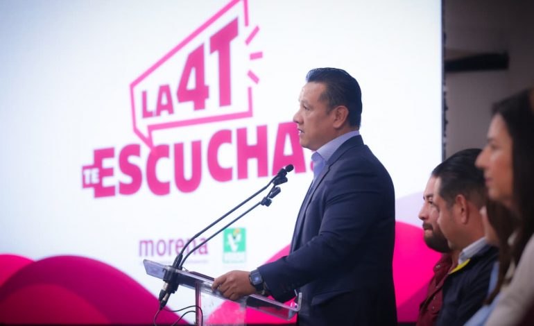 Torres Piña recorrerá los 113 municipios de Michoacán con foros “La 4ta te escucha”