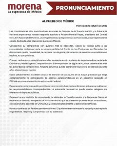 Carlos Torres Piña se suma a respaldo de coordinadores de Morena a Ariadna Montiel
