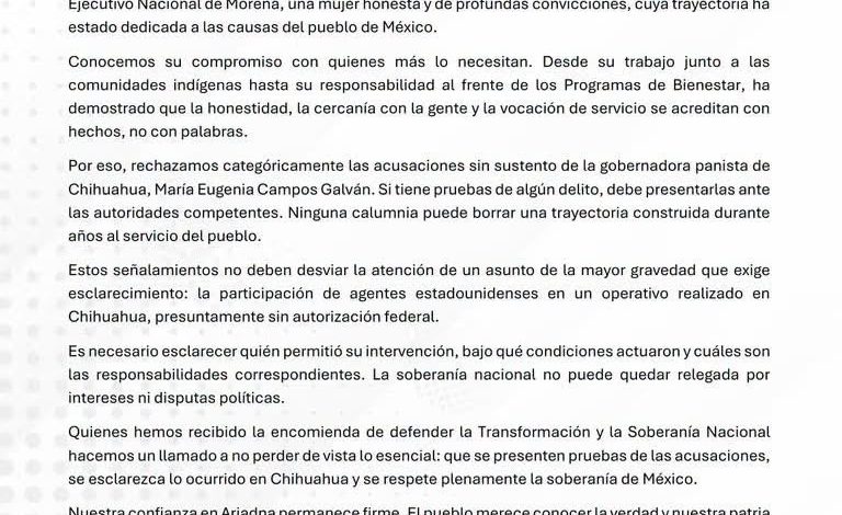 Carlos Torres Piña se suma a respaldo de coordinadores de Morena a Ariadna Montiel