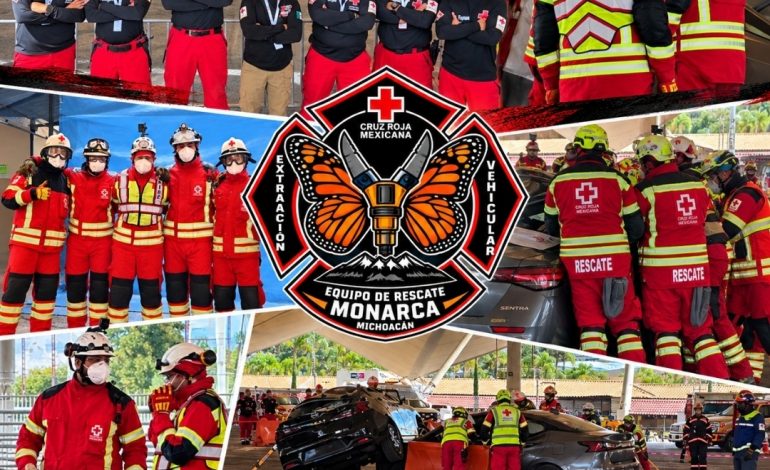 EQUIPO MONARCA DE MICHOACÁN SE UBICA EN EL TOP 10 NACIONAL DE RESCATE VEHICULAR DE CRUZ ROJA